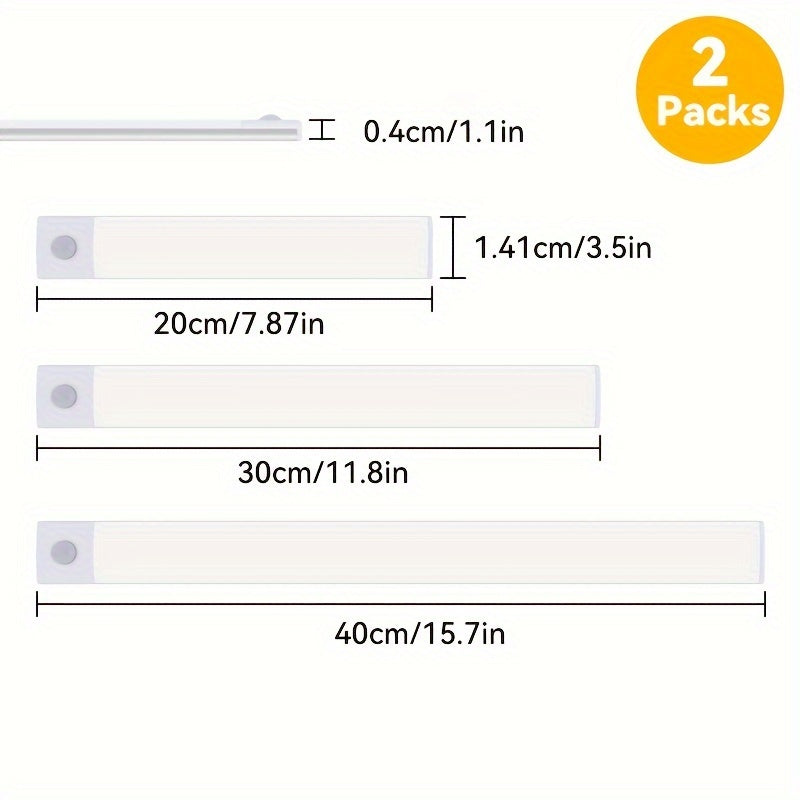 Motion-Activated LED Cabinet Light with USB Rechargeable, Metal Construction and Infrared Sensor for Easy Installation in Any Room.