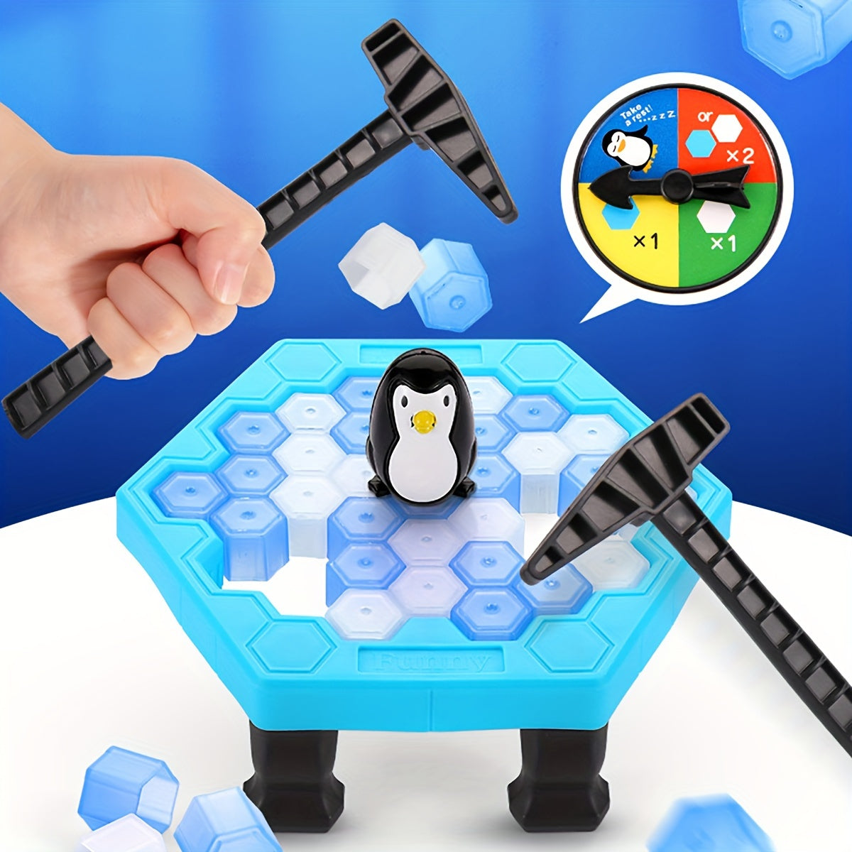 Ice Breaker Penguin Rescue Game: Educational family board game for youngsters, improves focus and logic skills with durable, non-toxic plastic material. Ideal gift for birthdays and