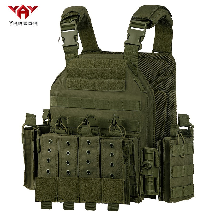 Yakeda Tactical Gear Training Vest: Breathable, Tear-Resistant Polyester, Expandable Pullover for Outdoor Activities, Hand Wash Only