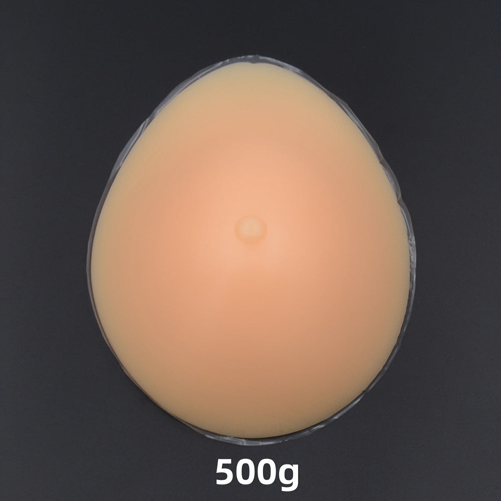 Silicone Gel Breast Prosthesis for Post-Surgery Support and Cosplay - Soft, Skin-Tone, Single Piece