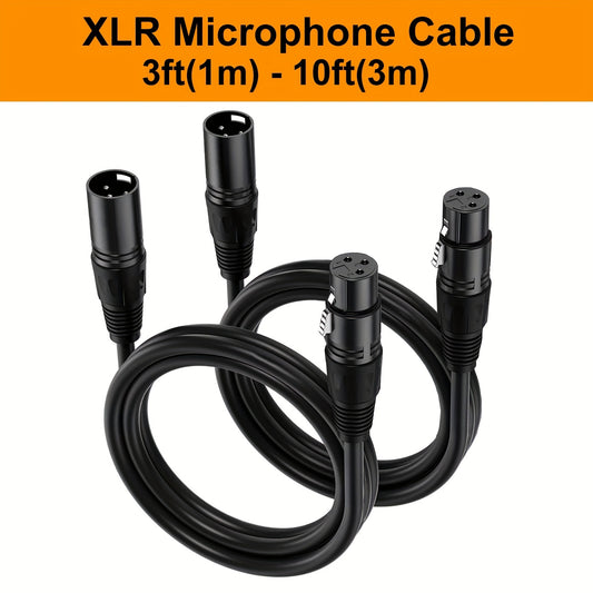 Premium XLR to XLR cables with 3-pin for mic mixer, recording studio, and stage lighting. Length options range from 3ft to 10ft made with oxygen-free copper (OFC). Eid Al-Adha Mubarak!