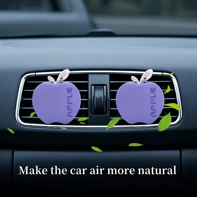 AAZRZR Apple-Shaped Car Air Freshener - Vibrant Multi-Color Scent Diffuser, Cute and Functional Auto Accessory, Alcohol-Free