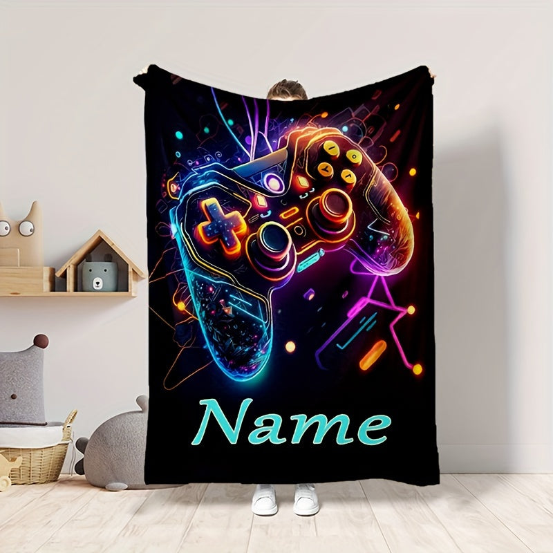 Soft, cozy, and versatile, this customizable gamer controller flannel throw blanket is perfect for any setting - whether you're on the couch, in bed, at the office, or out camping. It also makes a great holiday gift and adds a stylish touch to your decor.