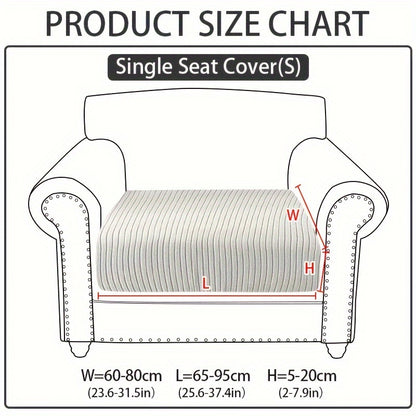 Light gray sofa cover designed to resist cat scratches, suitable for 1-4 seat sofas, made of non-slip, pet-friendly jacquard fabric with ribbed texture, ideal for living room and bedroom decor.