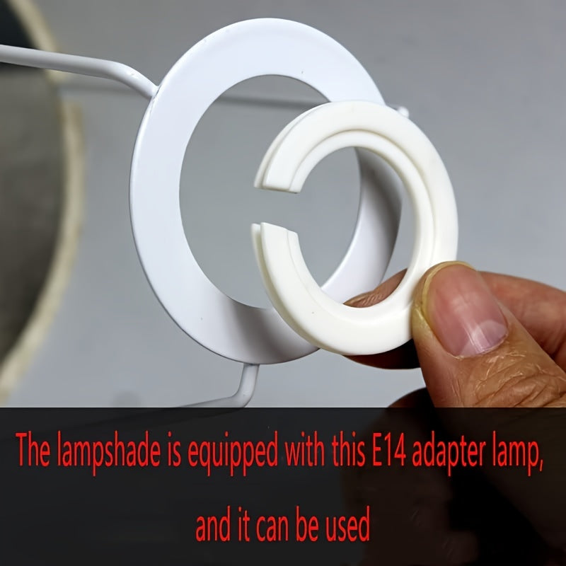 4 lamp shade reducing rings for E27 to E14 socket adapter washers made of durable plastic, perfect for home and office lighting upgrades.