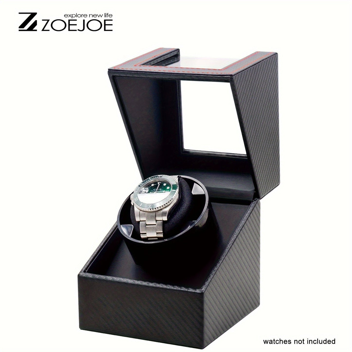 Ideal choice for gifts, this black PU/carbon fiber watch winder box is suitable for both men's and women's automatic watches. The single/double design ensures an organized storage and elegant display of your timepieces.