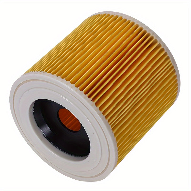 Vacuum Filter Set (2 pieces) Compatible with Kar-cher A2004, A2054, A2204, A2656, WD2.250, WD3.200, WD3.30 Models - Includes Cartridge Filter & Retainer. Ideal Replacement Filter for Wet Dry Vacuums - Ensures Effective Dust Collection.