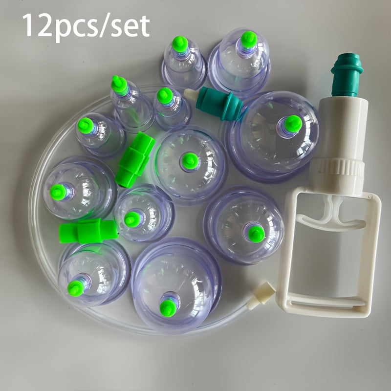 Cupping therapy kit for Mother's Day gift, includes home suction set and hand-held massage jar.