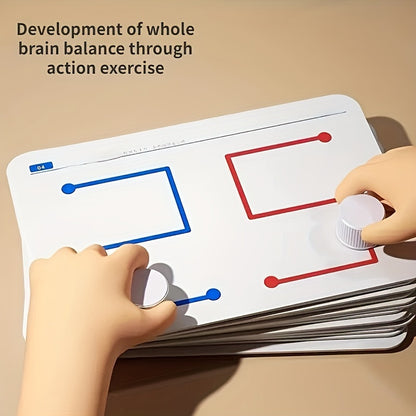 20-Pack Coordination and Motor Skills Practice Boards made of durable cardboard with 3 difficulty levels and a reusable writing surface, non-electric.