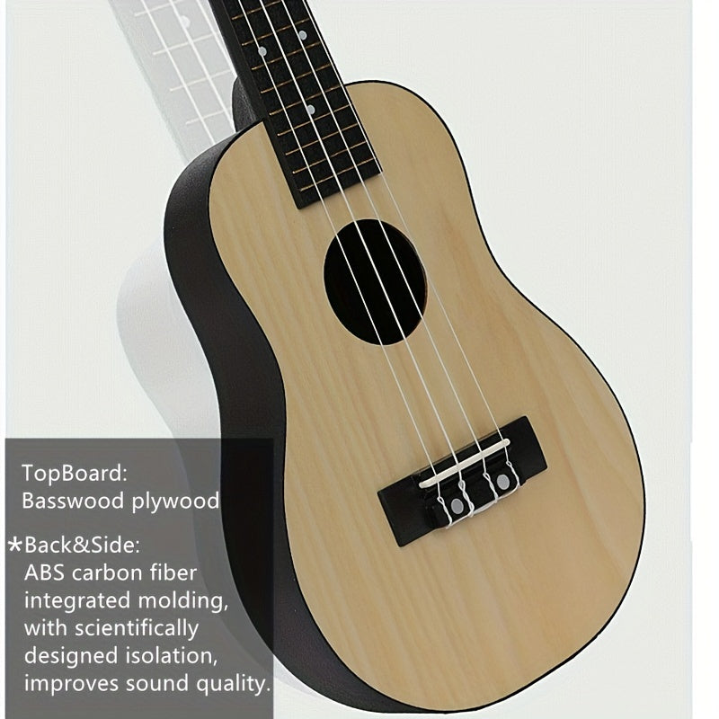 21-inch Soprano Ukulele for Women: Improved sound quality with curved backboard design!