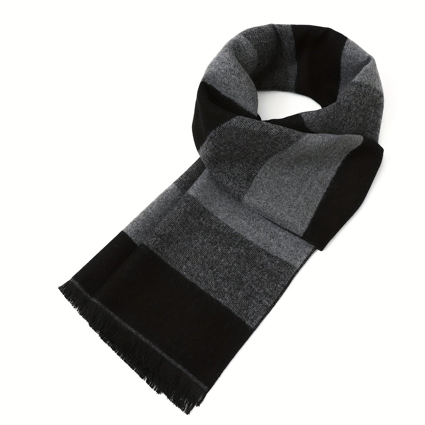 Keep warm and stylish during fall/winter business negotiations with this men's luxurious faux cashmere scarf featuring a stylish plaid print. Measuring at 179.83cm x 29.97cm, this scarf is not only fashionable but also windproof and warm.