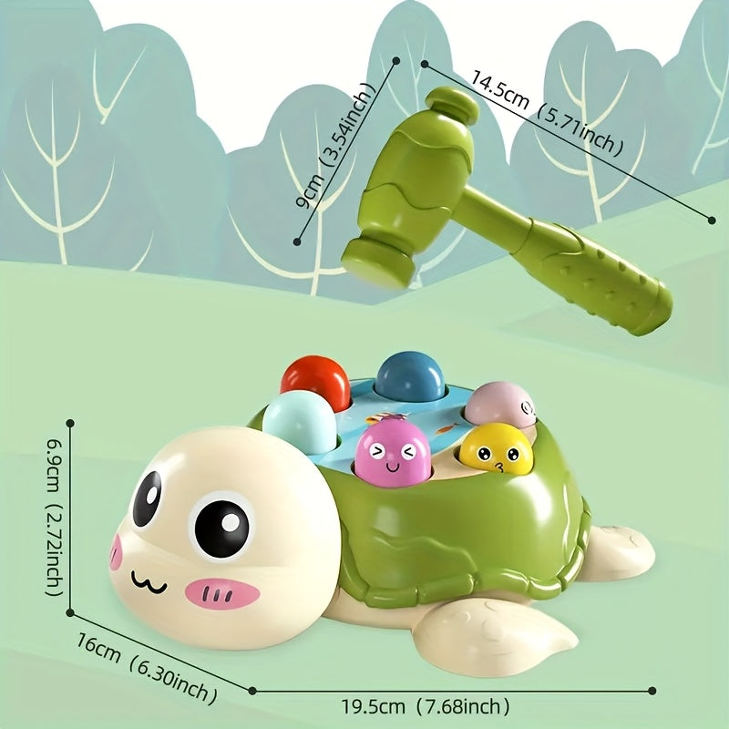 Interactive Turtle Pop-Up Toy for Kids- Educational Fun, Durable Plastic, Various Colors