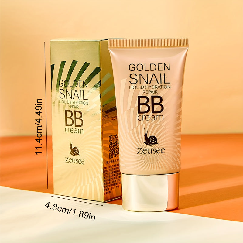 Golden Snail BB Cream: Moisturizing foundation primer, full coverage concealer for all skin types, matte finish, pore-hiding, blemish covering.