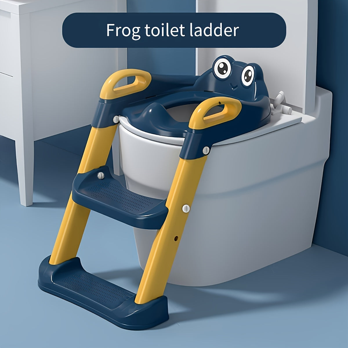 Cochildor Frog-Themed Potty Training Ladder - Safe and Portable Toilet Seat for Toddlers and Kids