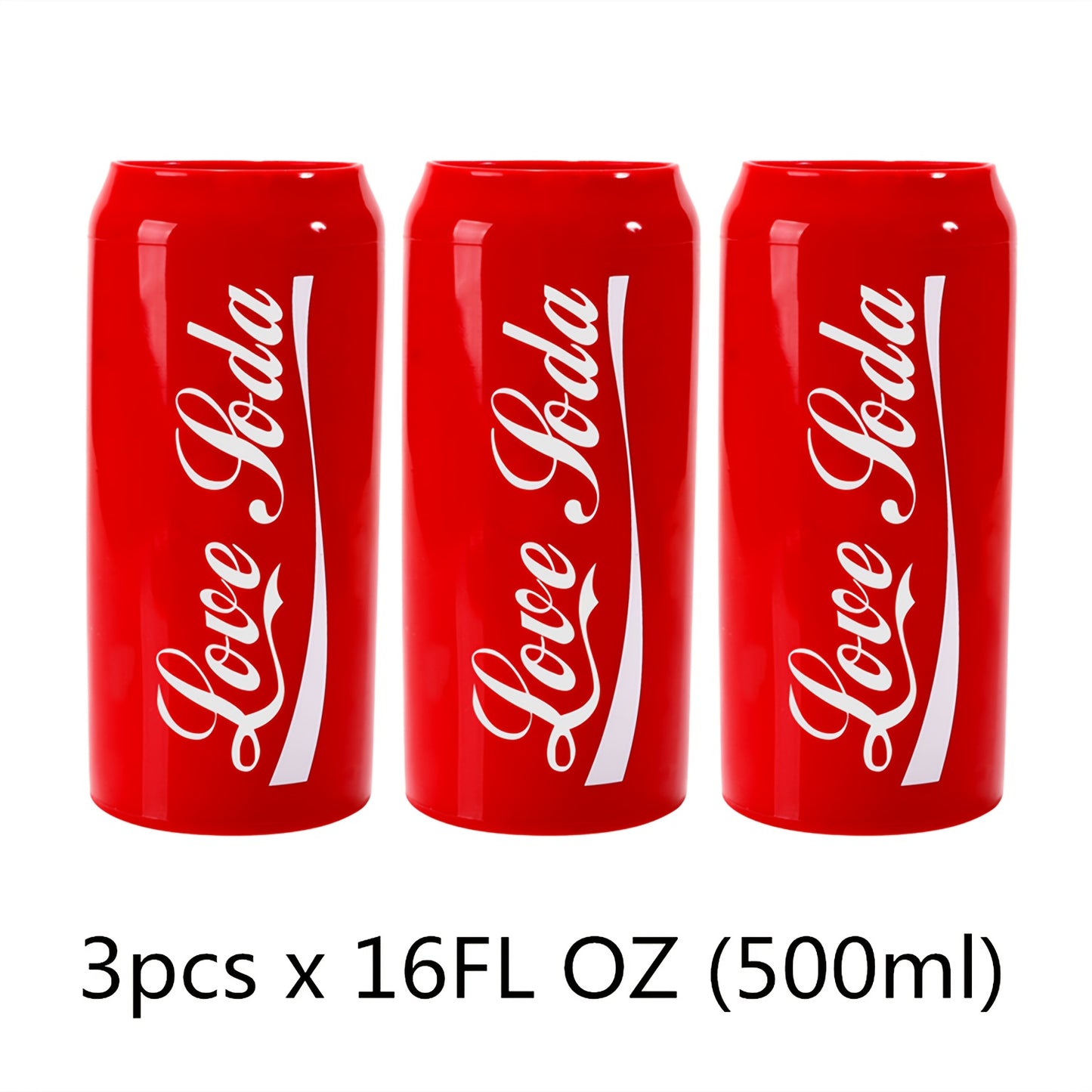 LOVE SODA Silicone Cover disguises beer cans as soda cans for 12/16fl.oz (355ml/500ml) sizes. Available in 1pc and 3pcs sets.