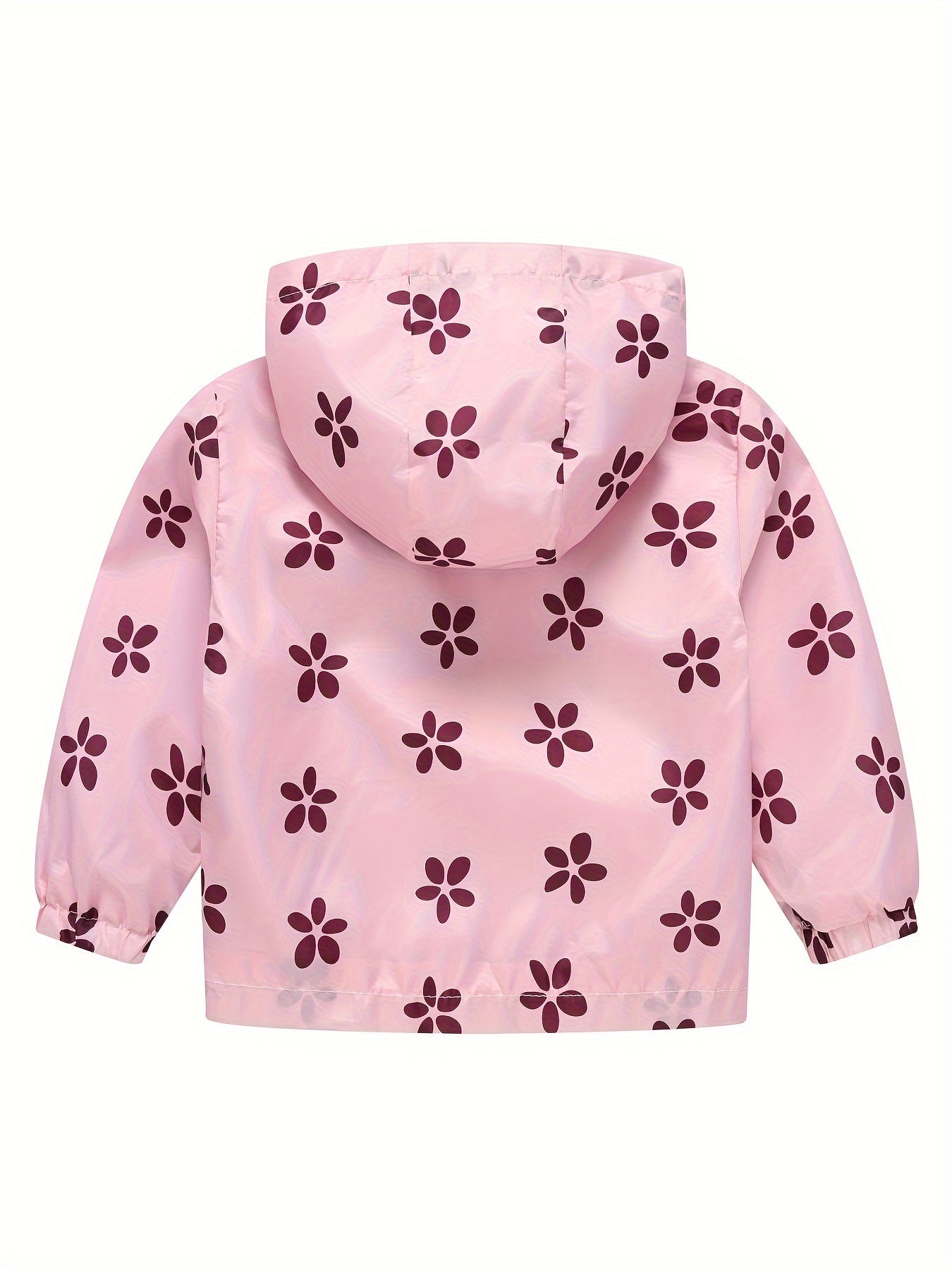 JOMAKE Girls' Cartoon Flower Print Hooded Zipper Jacket with Pockets