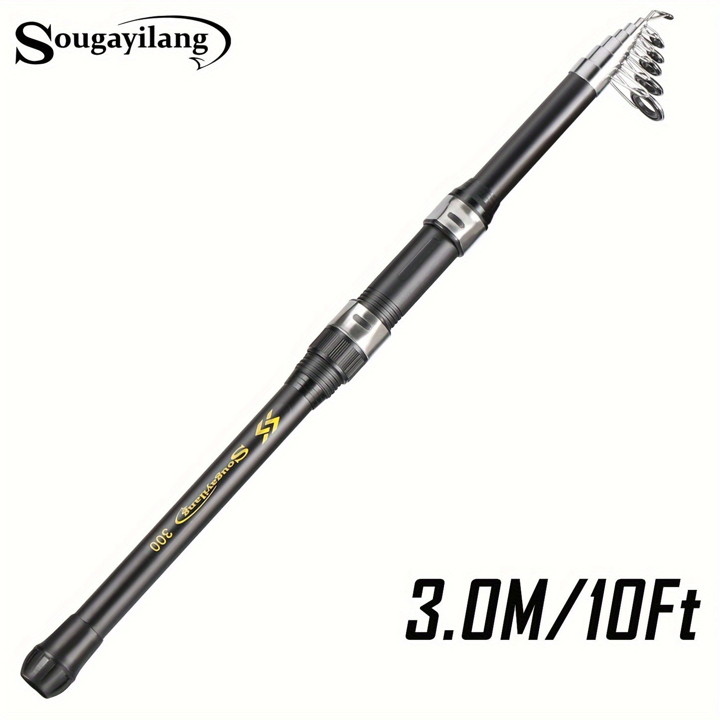 Sougayilang Telescopic Fiberglass Fishing Rod: Durable and Portable.