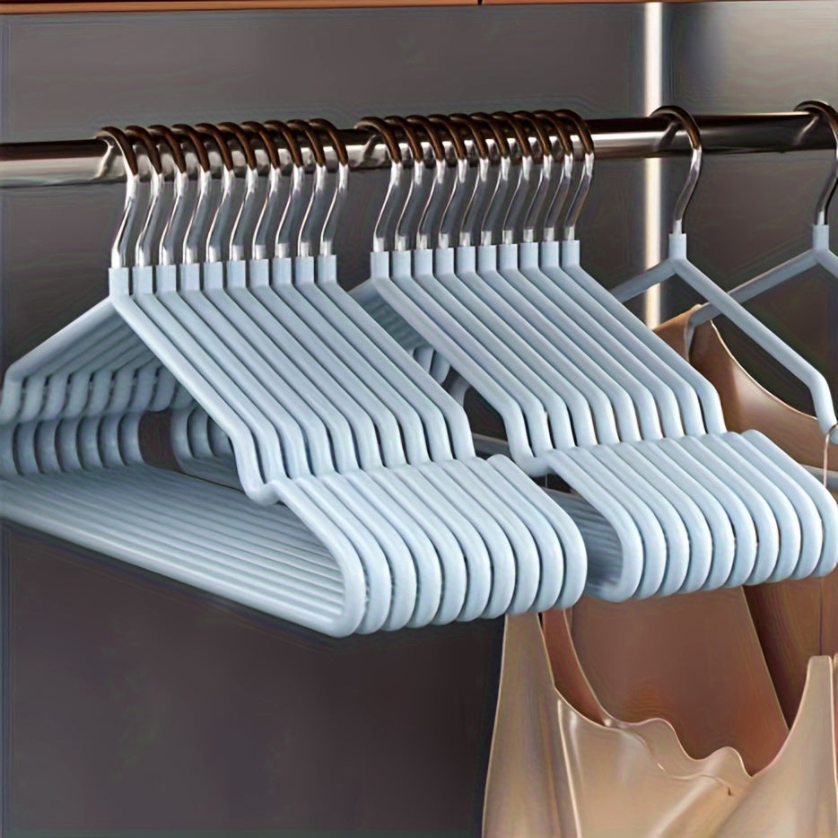 [Bestseller] Set of 10 Heavy-Duty Stainless Steel Hangers with Non-Slip Shoulder Notches, Perfect for Hanging Adult Coats, Suits, and Dresses - Ultimate Closet Organizer.