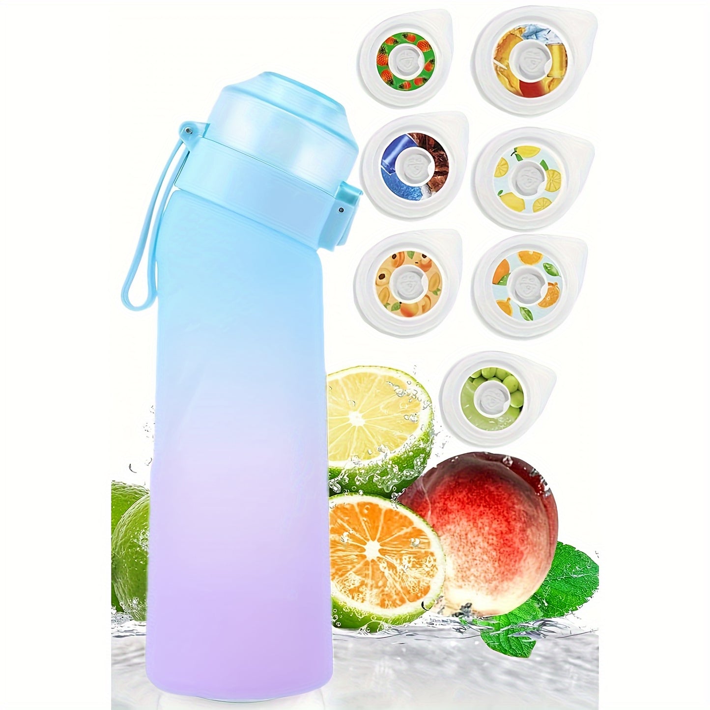 New hot sale capsule water bottle set with 7 fruity scented flavors, perfect for outdoor sports.