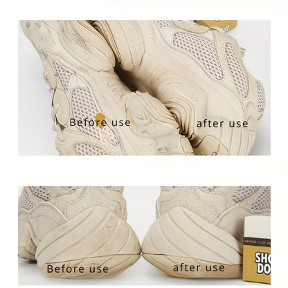 Rubber eraser for suede shoe cleaning - Easily removes stains without electricity. Ideal for sneakers, clothes, glass, walls, floors, and furniture. Versatile tool for gentle dry cleaning of fabrics.