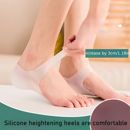 1 pair of invisible height increasing silicone insole half pads