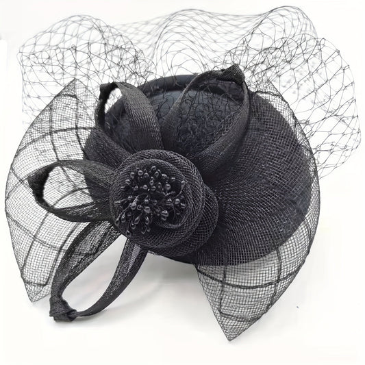 Women's Hair Accessories Set with Mesh Veil and Clips for Birthday Parties, Jockey Club Events, Weddings, Derby Hats, and Church Hats