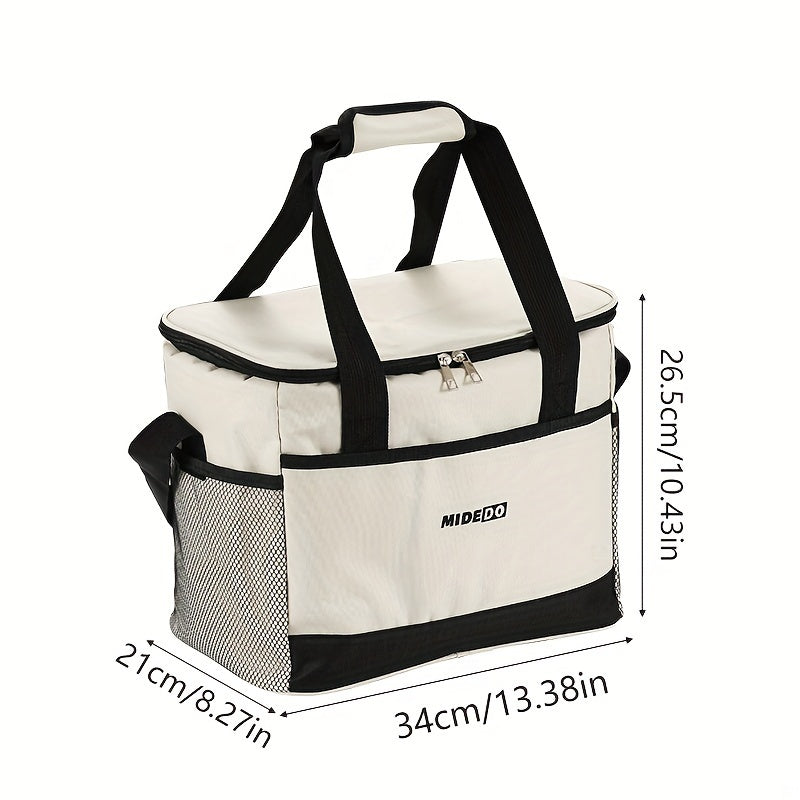 Durable PVC Insulated Delivery Bag - Large Capacity, Reusable Thermal Tote for Food, Drinks, Grocery Shopping, Camping, Outdoor Activities - Maintains Hot/Cold Temperatures - Ideal for Meal Delivery Services