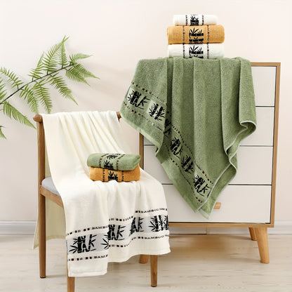 6-piece Bamboo Fiber Towel Set: Soft, Quick-dry, Absorbent for Home, Gym, Bathroom