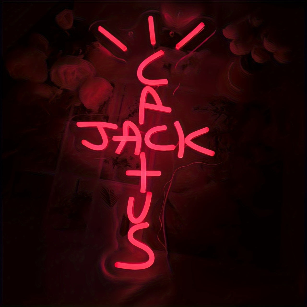 USB Powered Neon Jack Sign, versatile wall decor for bedroom, home bar, or party, switch control, no battery needed