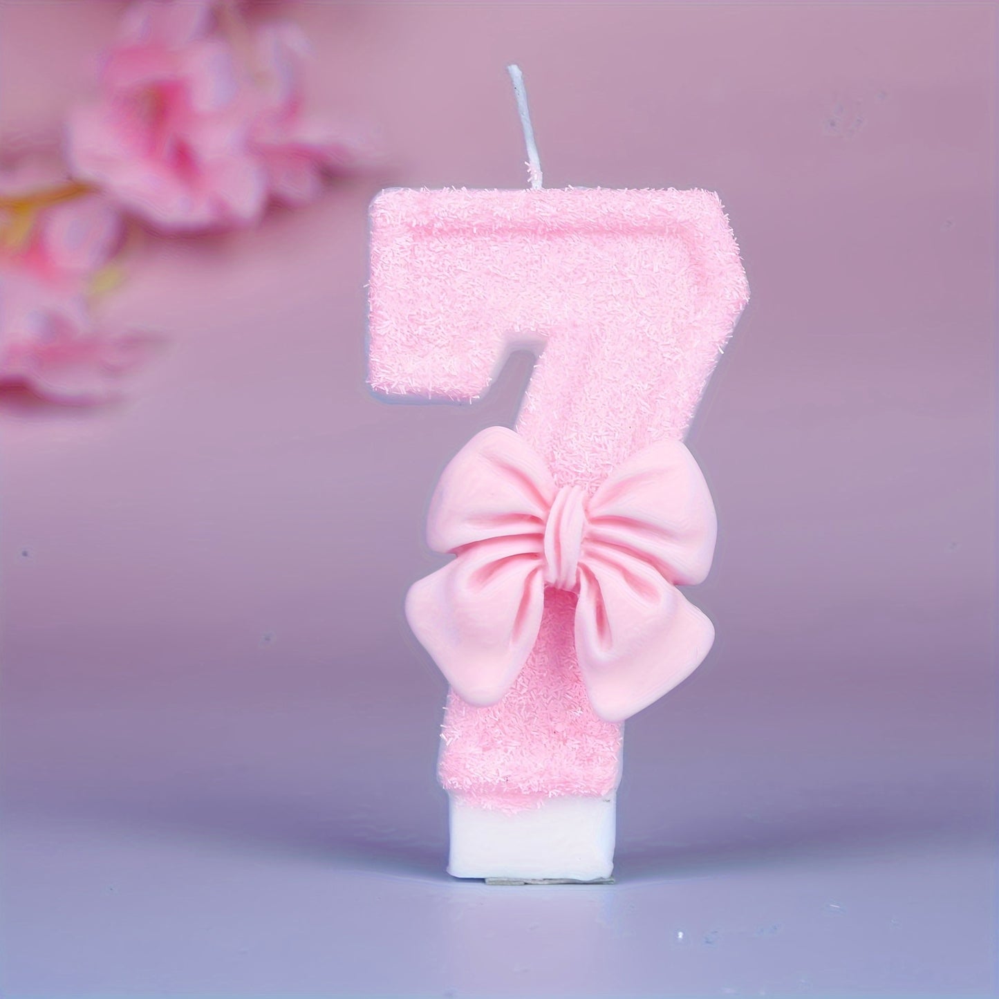 Pink Glitter Number 12 Birthday Candle - Ideal for Celebrations, Parties, and Decor.