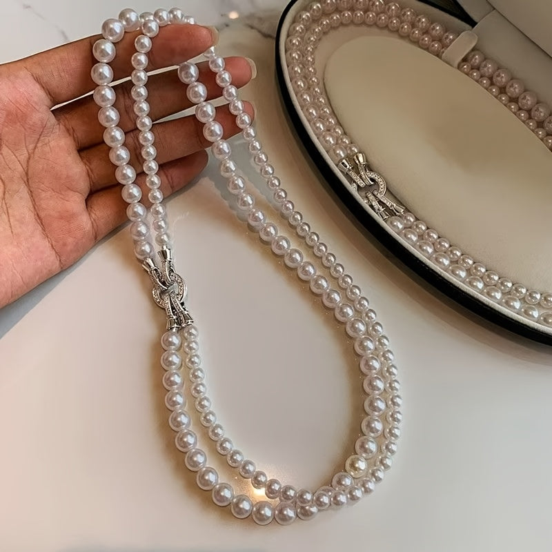 Luxurious Clasp Freshwater Pearl Necklace - Stylish & Seductive, Natural Pearl Beads Ideal for Everyday Wear or Formal Events, Ideal Anniversary or Valentine's Day Present