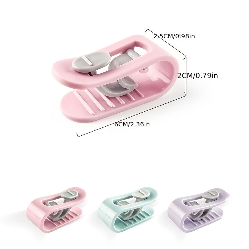 Polypropylene Bed Sheet Clips in a Pack of 8, Featuring Pink Plastic Blanket Clips. These Safe Needle-Free Clips Provide a Non-Slip Grip for Blankets and Curtains. Installation is Easy and They are for Hand Wash Only.