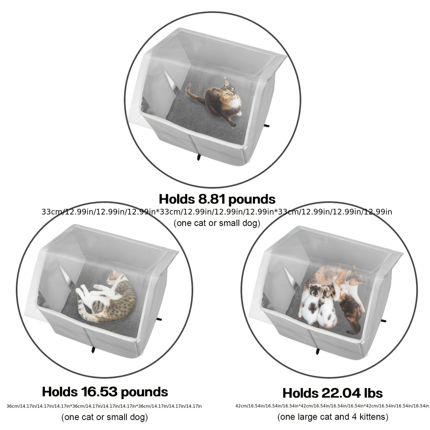 Waterproof cat house with sponge insulation, easy assembly, suitable for indoor and outdoor use for stray cats, small animals, and rabbits.