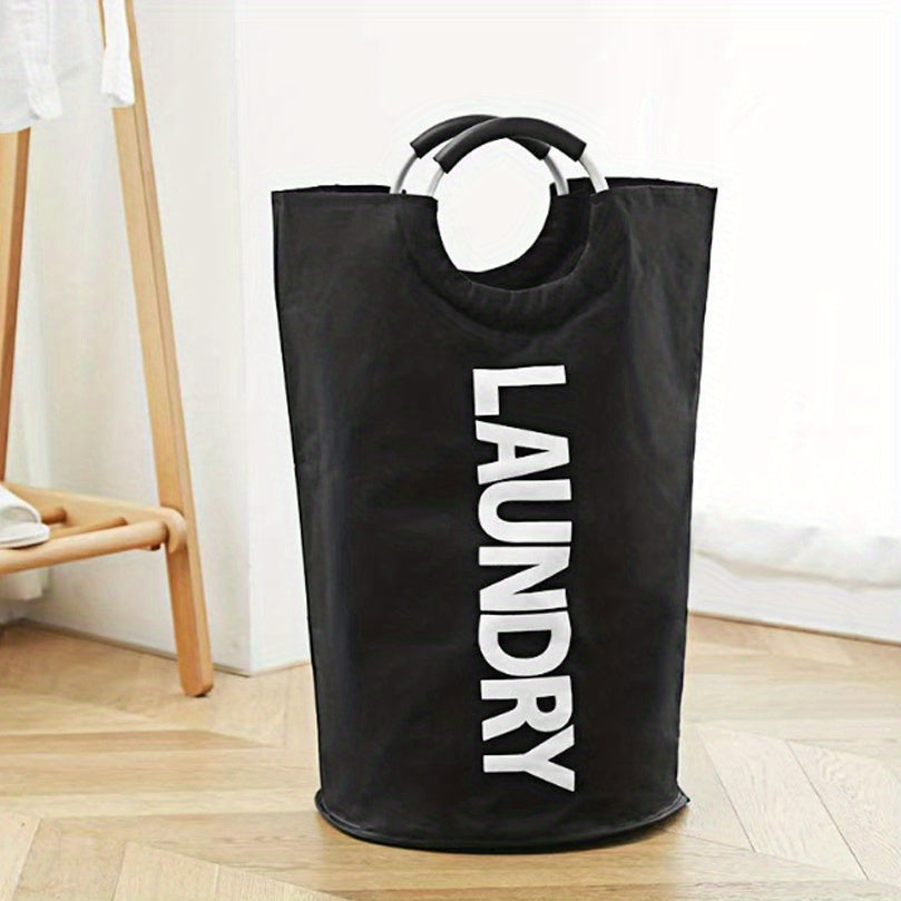 Large laundry basket that can hold 82L, able to collapse for easy storage. Can stand on its own and hold tall clothes, perfect for bedrooms, bathrooms, and laundry rooms. Can be folded when not in use. Perfect for all your laundry needs.