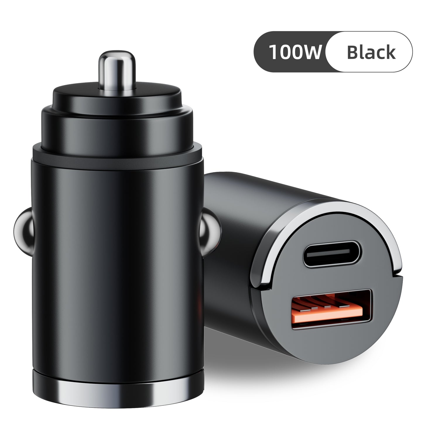 TIENSUN 100W Dual Port Car Charger, Super Fast Charging with QC & Type C, Compact and lightweight design, Compatible with iPhone, Galaxy, Pixel - Car Plug Power Mode, ≤36V Operating Voltage.