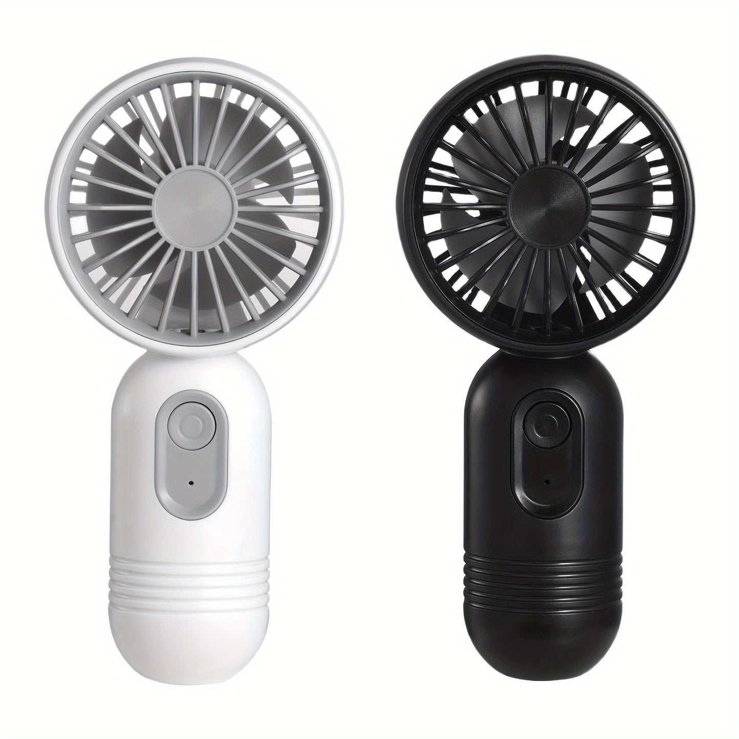 Two pieces of neck hanging fan with lanyard, this mini portable fan is USB rechargeable and offers three speeds of wind. It can be used as a makeup fan or handheld fan for women and is ideal for hot weather. This desktop fan is perfect for use in the