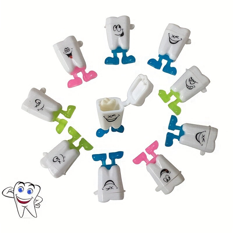 Adorable and Entertaining Tooth Collection Box: Set of 10 Plastic Boxes for Preserving Kids' Lost Milk Teeth