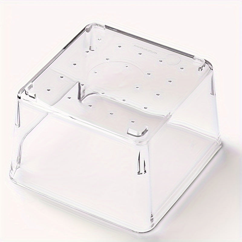 Two sizes of transparent acrylic drawer storage boxes available for organizing stationery in student dormitories.