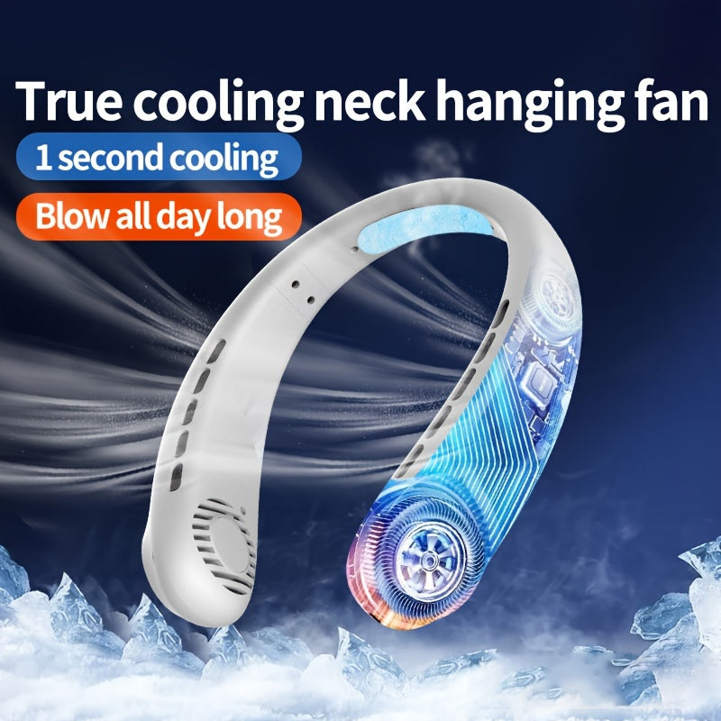 Stay cool and stylish with the 2025 USB neck fan. This portable fan features 5-speed turbo wind, long battery life, and a digital display. Perfect for sports, travel, and back to school.