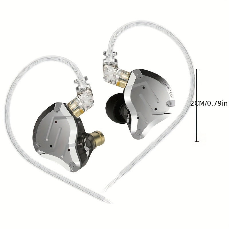 KZ ZS10 Pro earbuds with 4BA 1DD drivers and HiFi bass, includes detachable 2-Pin C cable.