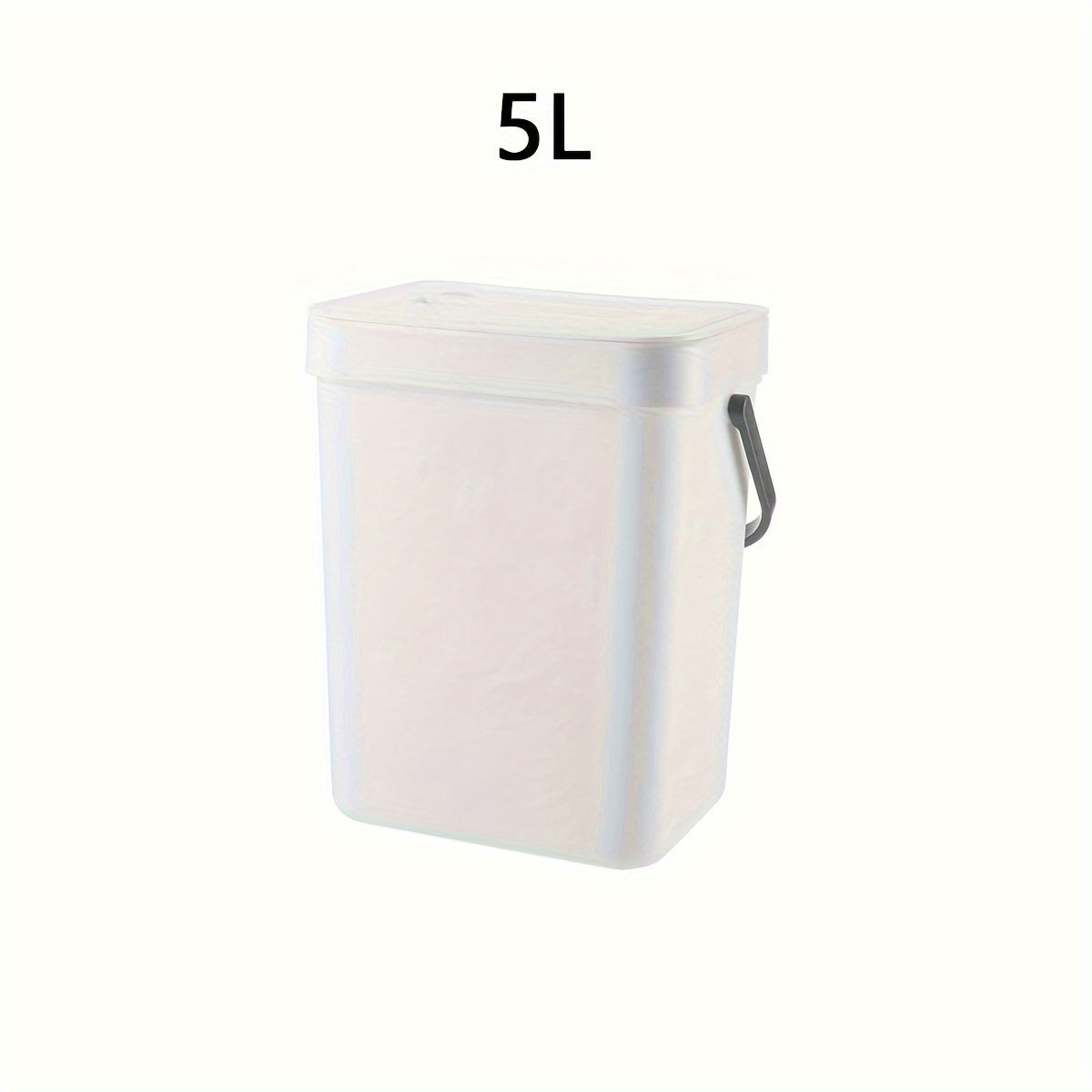 1-piece 12L Trash Can with Lid for kitchen compost, under sink garbage storage. Plastic bin for home and office accessories, storage, and decor.