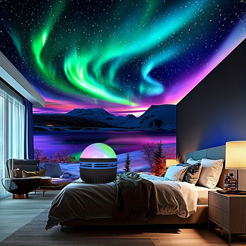 Gorgeous Starry Sky Projector featuring Northern Lights Effect - Powered by USB, includes Remote Control - Perfect for Bedroom, Game Room, Ceiling Decoration & Party Atmosphere