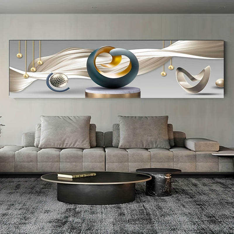 Modern Abstract Line Canvas Poster - Ideal for Bedroom, Living Room, Corridor - Winter Wall Decor and Room Decoration.