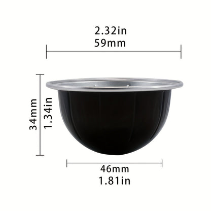 High-Quality Refillable Aluminum Coffee Pods in Black for Nespresso Vertuo - Set of 1 with Sealing Foil