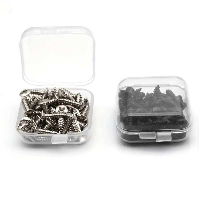 Pack of 50 includes screws for electric guitar and bass pickguards, picks, and installation screws.