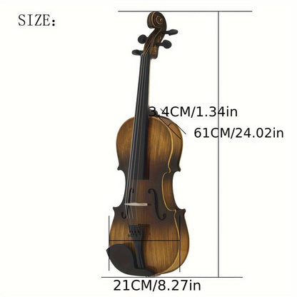 IRIN AV-207 Glossy Violin with Basswood Chin Rest, Precision Pegs, Clear Layers - Deep Brown Finish, Lightweight & Durable Design for Enhanced Sound Quality, Includes Accessories