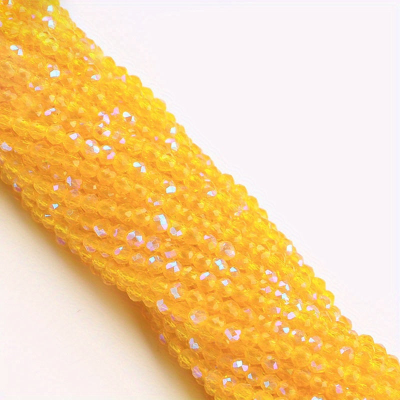 Set of 950/620 pieces of 2mm and 3mm Loose Spacer Faceted Faux Crystal Glass Beads for Making Bracelets and Jewelry