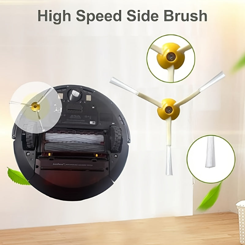 Replacement Side Brush Set - 6/8 pieces - Compatible with iRobot Roomba Models 600, 700, 800, 900 Series and More - Made of Durable Plastic - Essential Vacuum Accessories