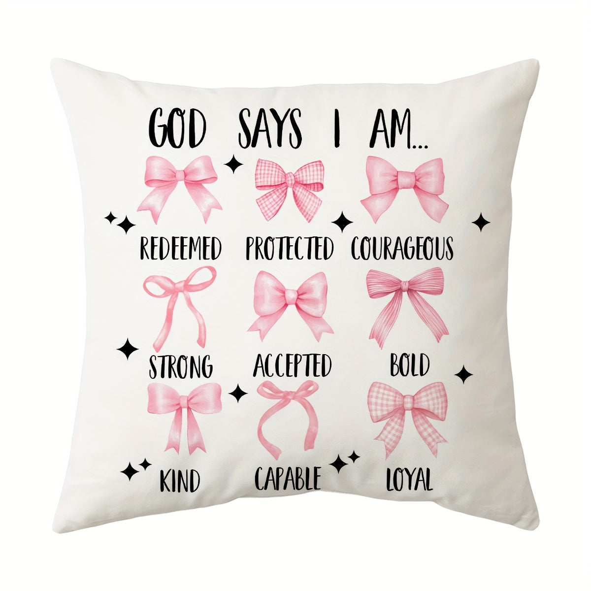 Pink Coquette Bow Throw Pillow Cover - 29.97cm*50.04cm or 44.96cm*44.96cm - Farmhouse Decor for Home, Couch, Sofa, Living Room, Bedroom - No Pillow Insert Included