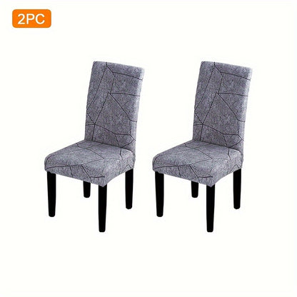 Printed elastic chair cover for household, removable and washable, universal chair slipcover for living room decor.